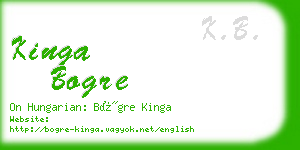 kinga bogre business card